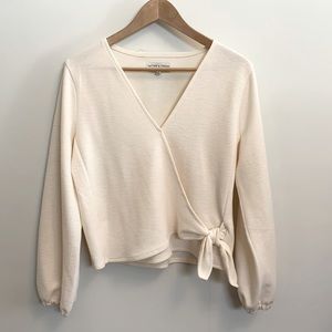 Madewell Texture & Thread Wrap Top M